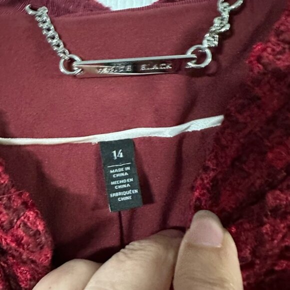 White House Black Market Belted Tweed Jacket - Picture 15 of 16